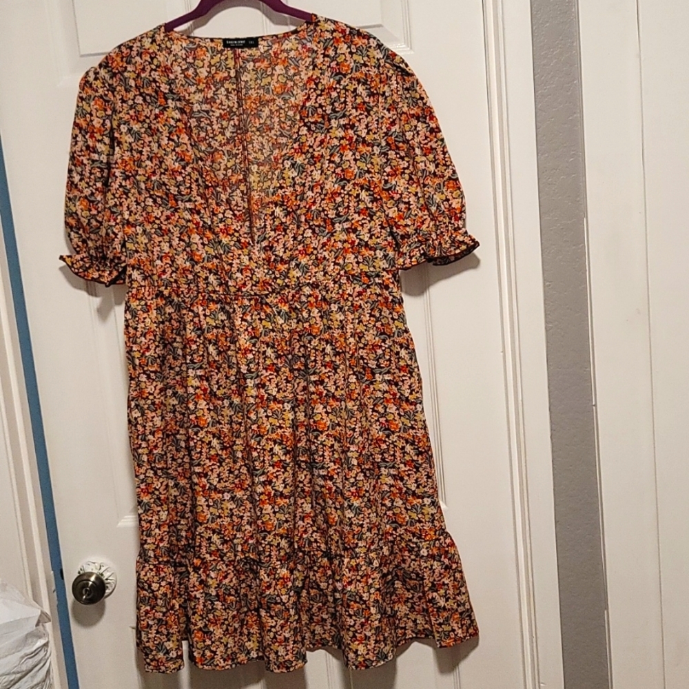 🐇🐰Brown Dress with flowers 💐